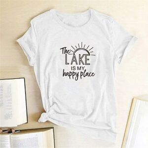 The Lake is my Happy Place 🏕 Custom Tee Shirt